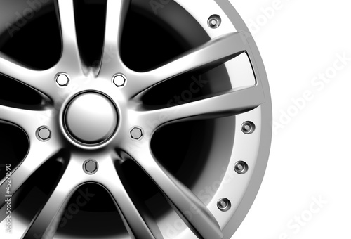 Car wheel on a white background