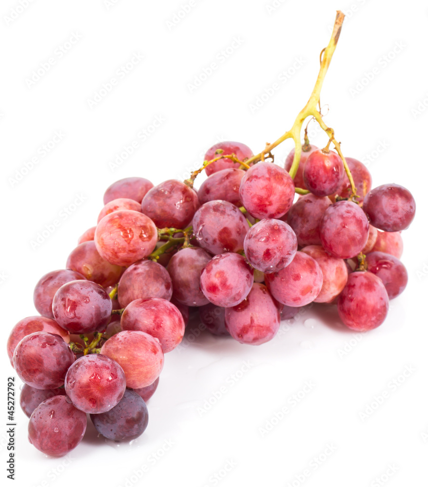 red grape isolated on white