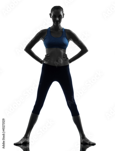 woman exercising fitness standing