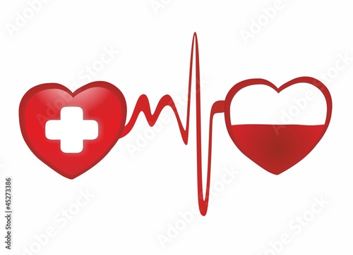 blood transfusion - two hearts