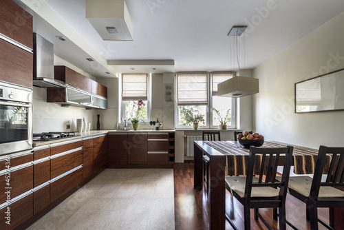 Interior of modern kitchen in bronze color © Cinematographer