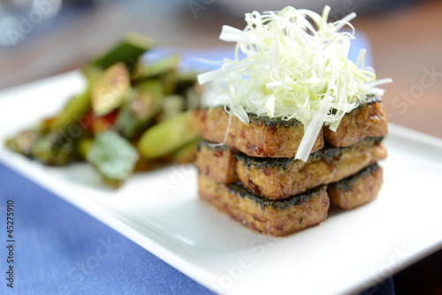 fried tofu steak photo