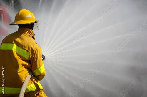 Firefighter Working