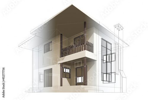 Fototapeta Naklejka Na Ścianę i Meble -  Cottage construction