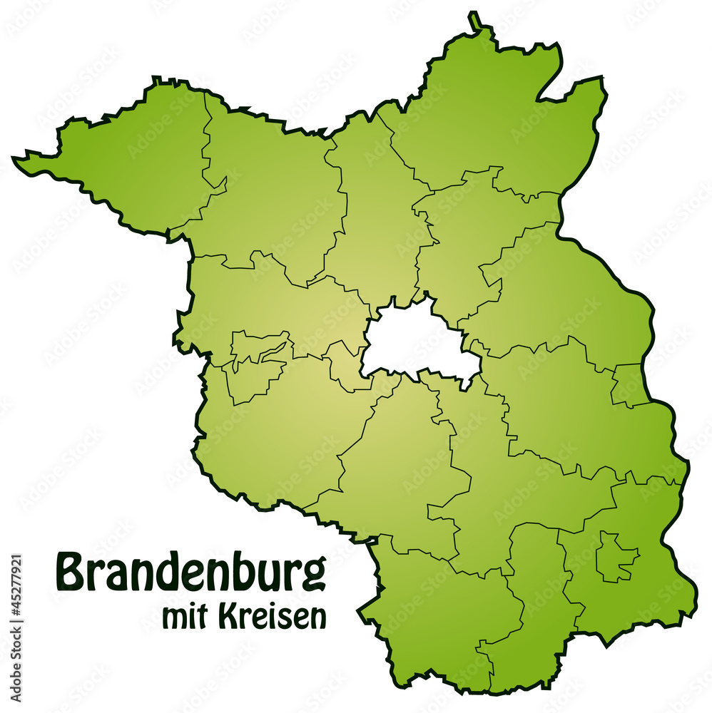 Bundesland Brandenburg mit Landkreisen