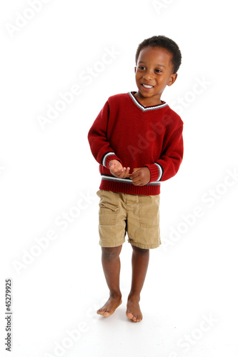 Boy On White Background
