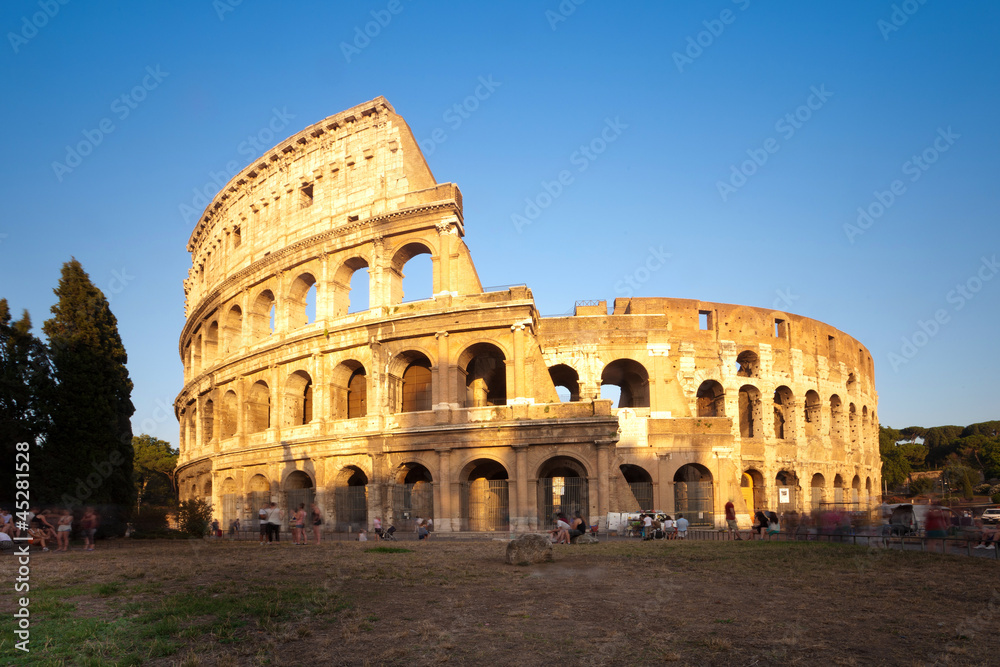 Colosseum at sunset, Rome, Italy