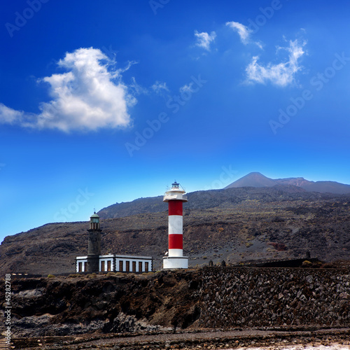 La Palma Fuencaliente lighthouse in saltworks