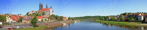 Fototapeta Naklejka Na Ścianę i Meble -  Panorama Meissen an der Elbe