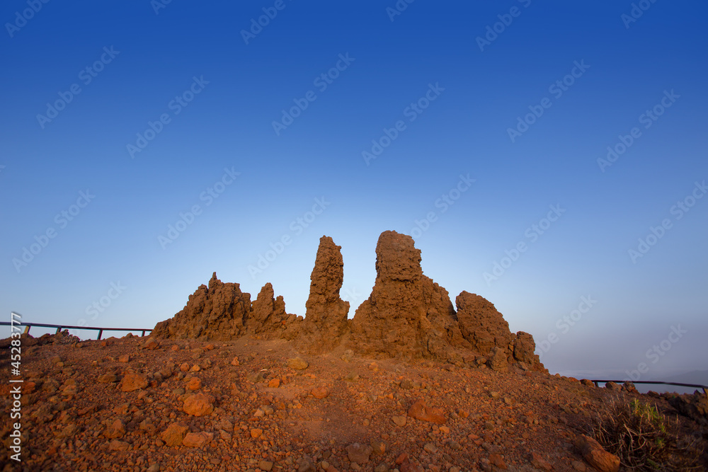 Roque de los Muchachos stones in La Palma Roque de los Muchachos stones in La Palma