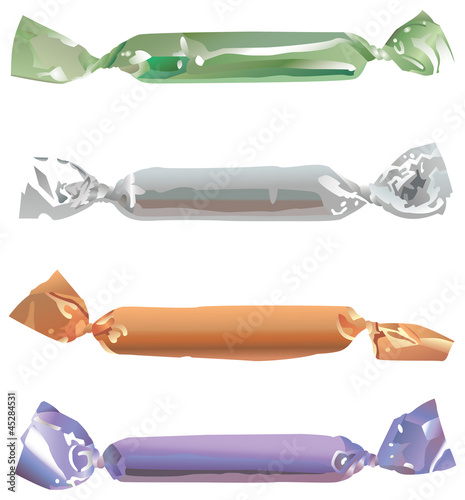 Bonbons d'autrefois : sucre-d'orge enveloppés, freluquets, papier métallisé