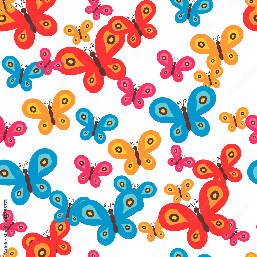 Seamless pattern with colorful butterflies Seamless pattern with colorful butterflies