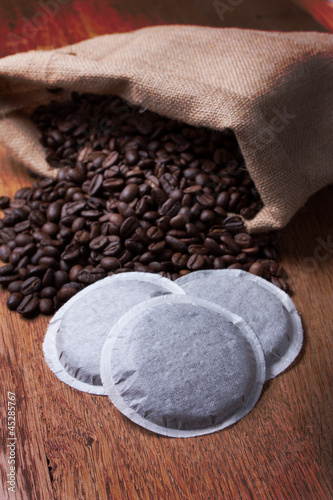Tas de dosettes de café pour machines