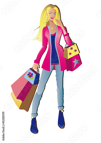 fashion shopping girl