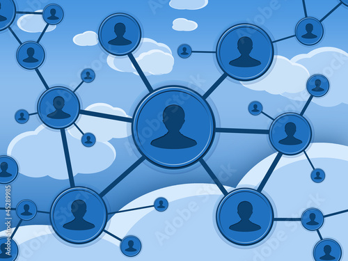 Cuadro en lienzo Réseau social