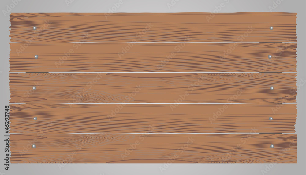 Wooden background. planks connected with nails. illustration.