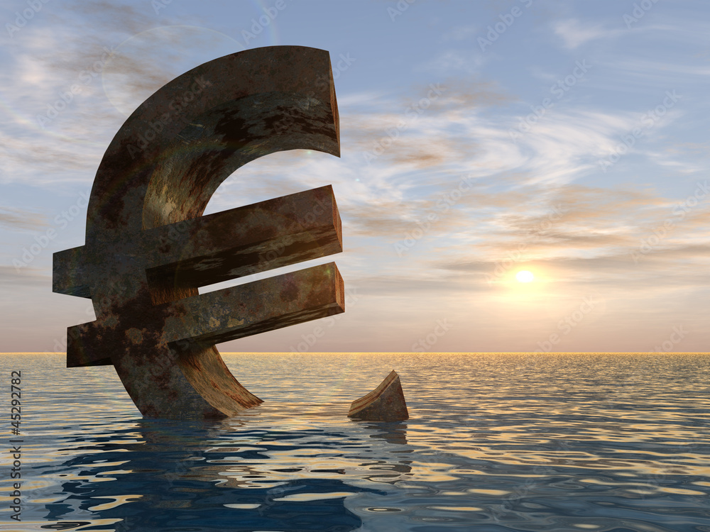 Fototapeta premium High resolution conceptual 3D currency euro symbol