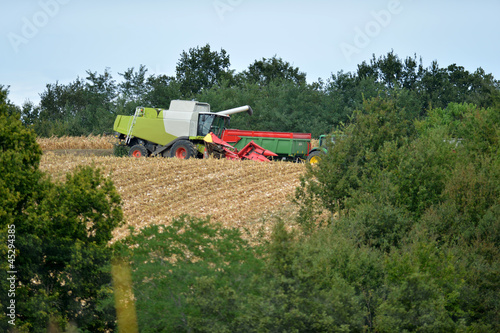 View of cropper working in field