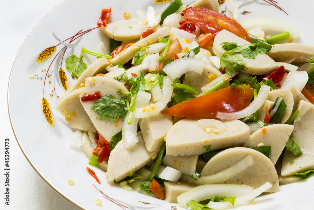 Fermented pork in spicy sauce salad Fermented pork in spicy sauce salad