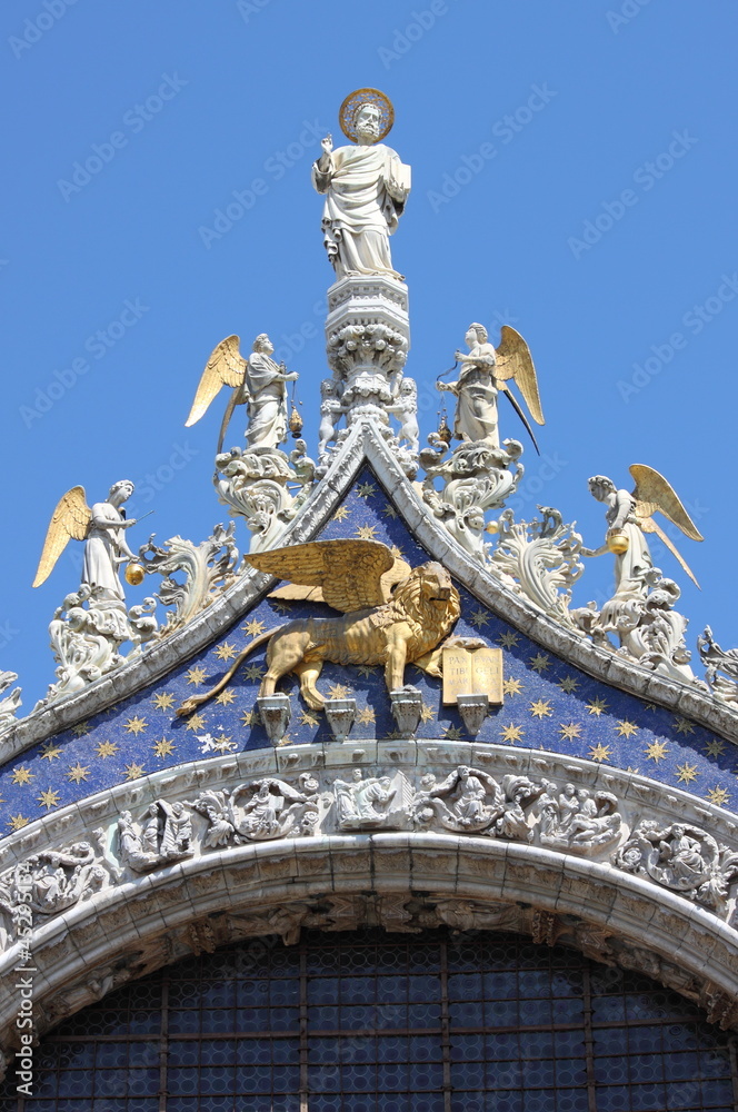 St. Mark statue with winged lion in Venice