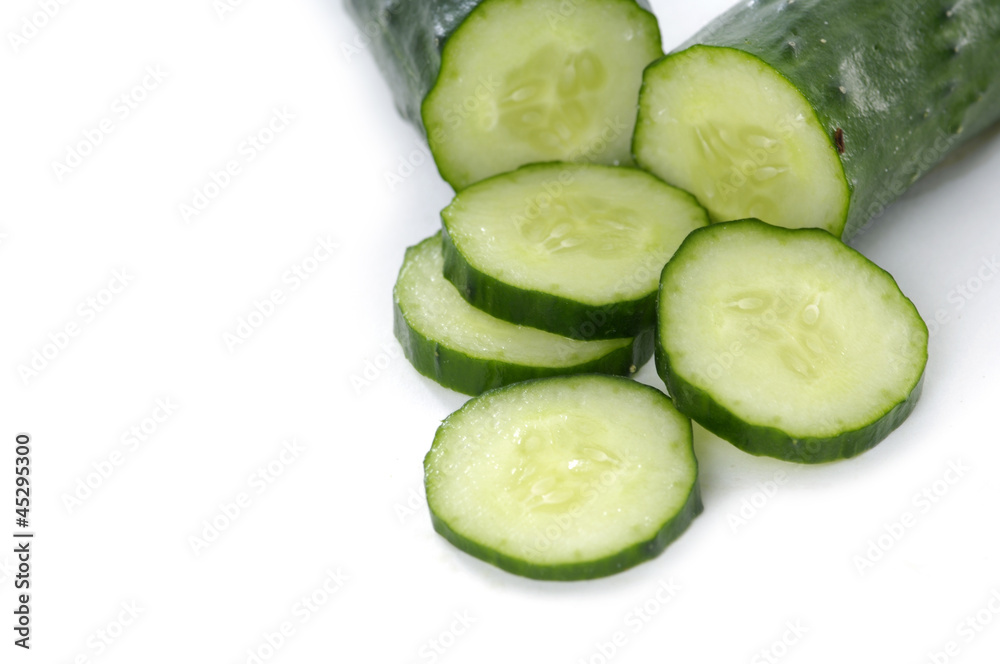 slices of cucumber slices of cucumber