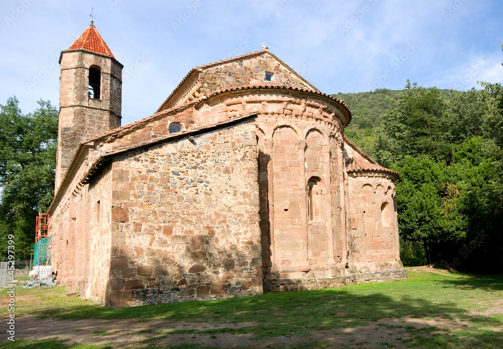 Romanesque Monastery S XII .Sant Joan les Fonts.Catalonia.Spain