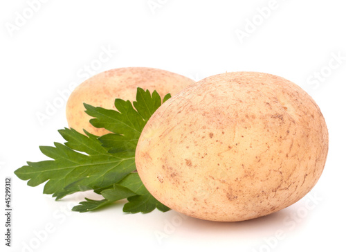 potato and parsley leaves