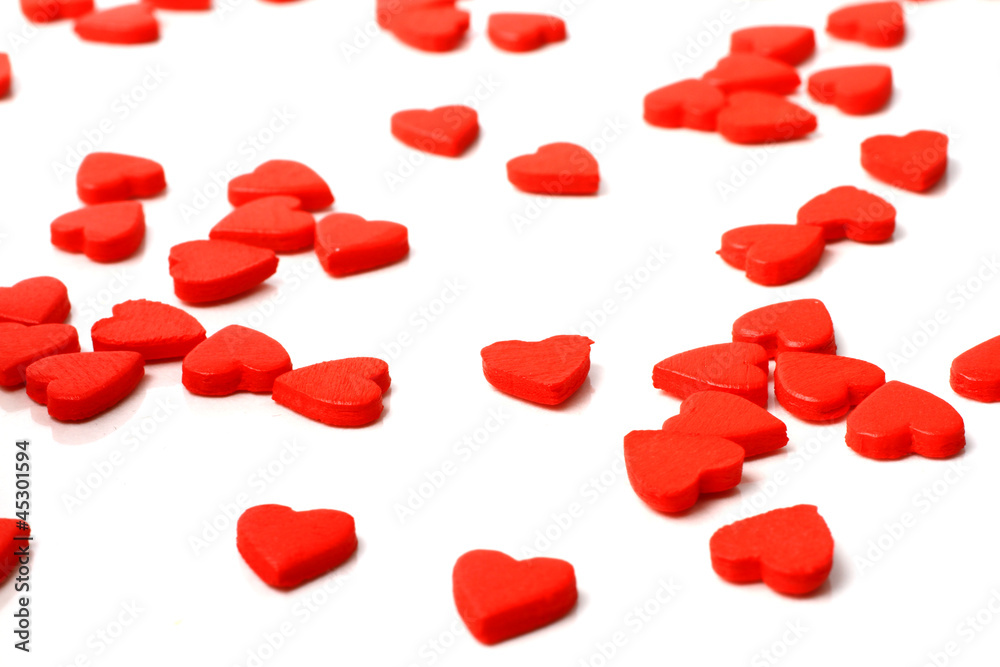 red heart on white background red heart on white background