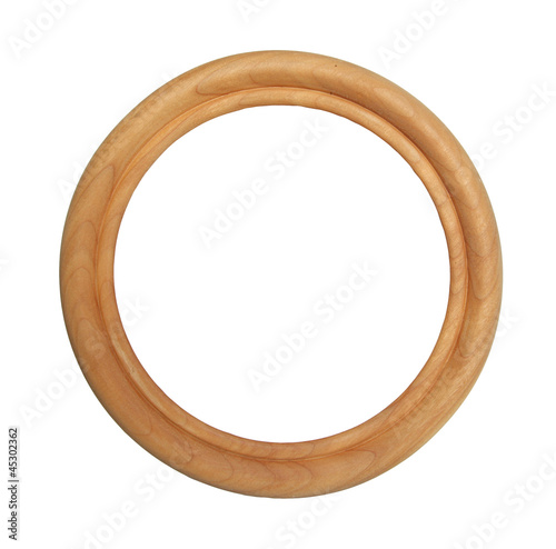 Round wooden frame.