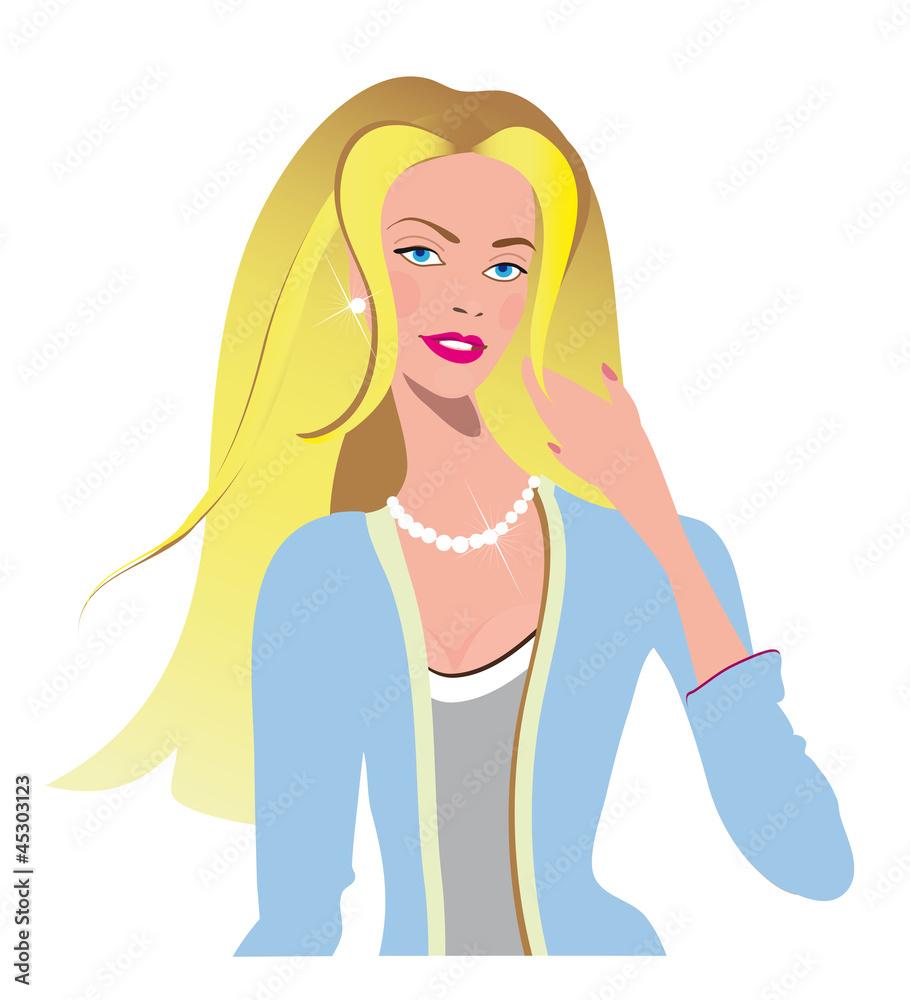 beautiful woman, blonde, girl, person, hair, smile, pearls beautiful woman, blonde, girl, person, hair, smile, pearls