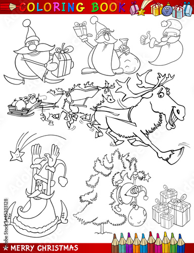 Wallpaper Mural Cartoon Christmas Themes for Coloring Torontodigital.ca