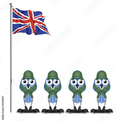 UK soldiers on parade ground