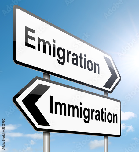 Immigration or emigration.