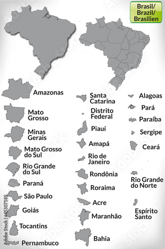 Grenzkarte von Brasilien