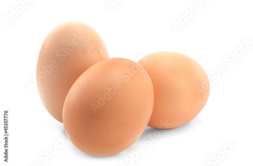 eggs on a white