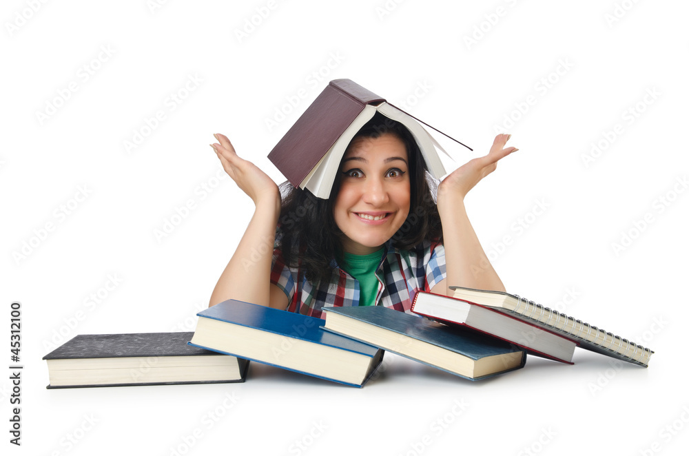 Student preparing for the exams Student preparing for the exams