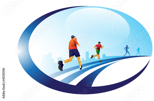 Running, illustration