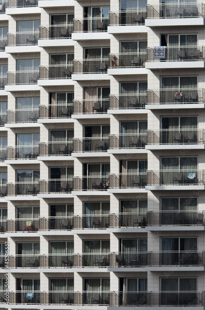 Pattern of hotel balconies Pattern of hotel balconies