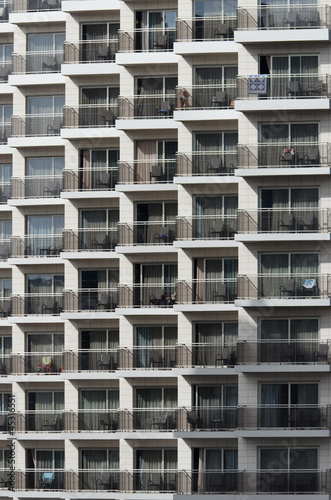 Pattern of hotel balconies