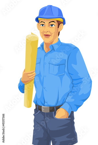 Construction Worker, illustration