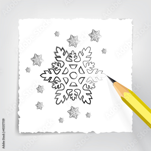 Zeichnung Schneeflocken