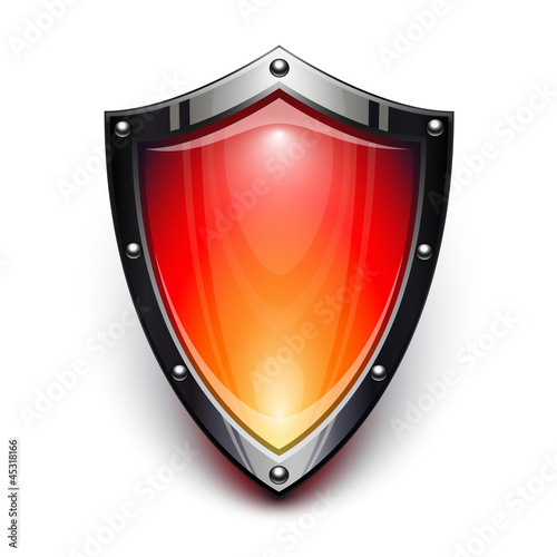 Red security shield