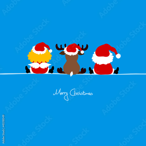 Santa, Angel & Reindeer Santa´s Hat Iceblue