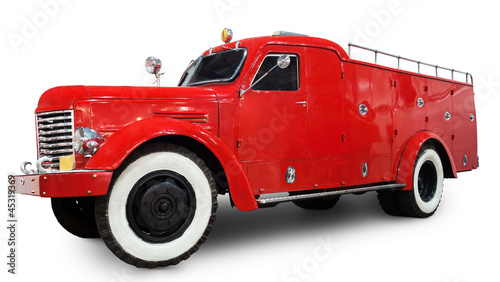 1950s fire truck. Clipping path included.