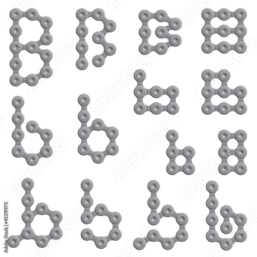 Abstract Letter B - Chain Sign Set