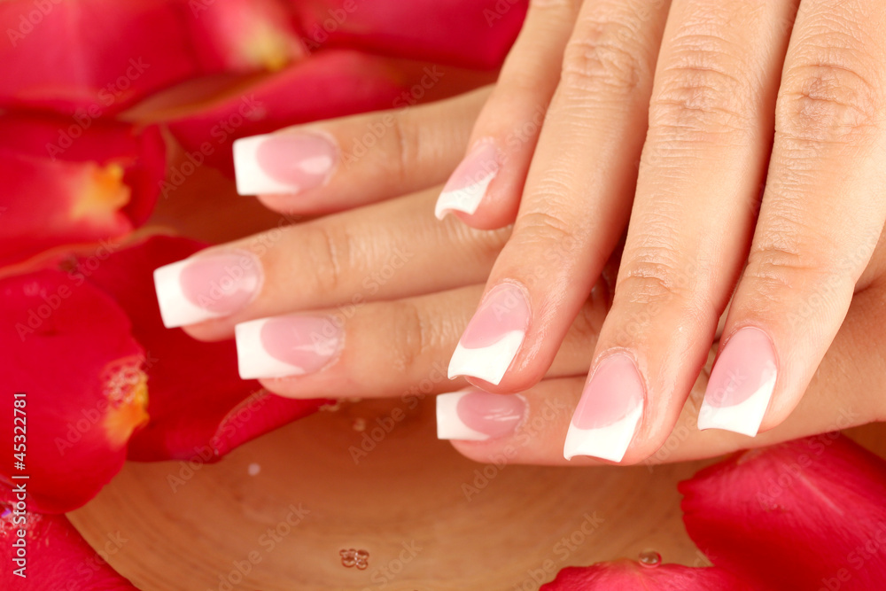 spa treatments for female hands,  close-up