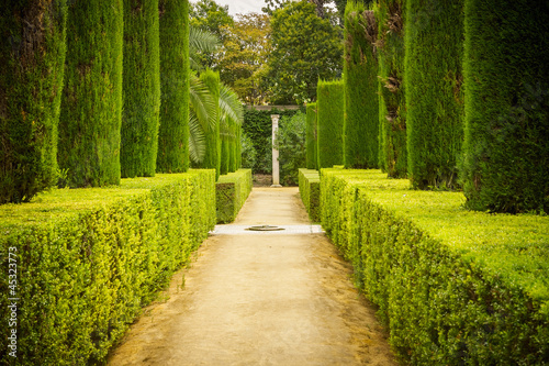 Garden of the Poets in Alcazar, Sevilla photo