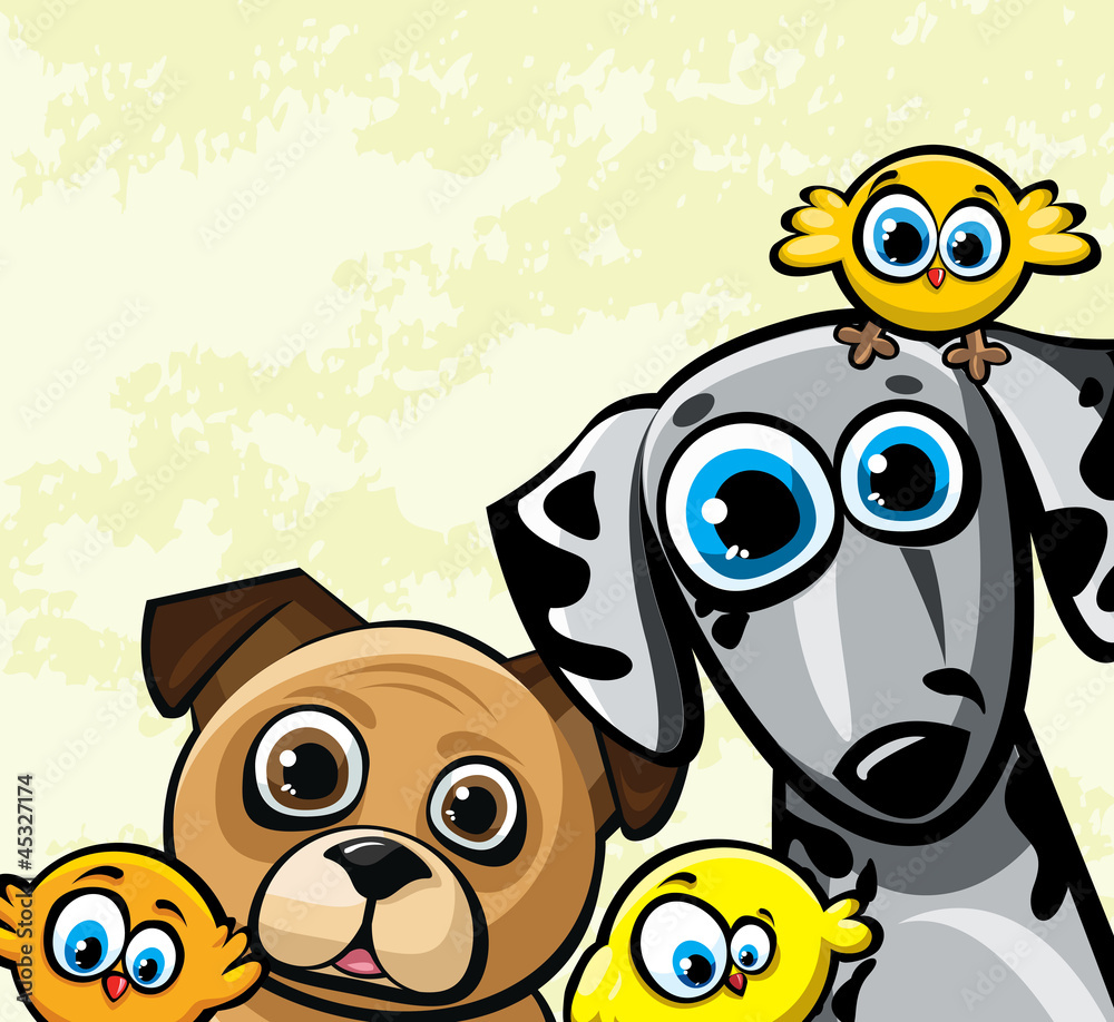 Fototapeta premium Cartoon vector funny family