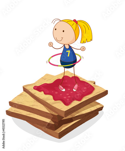 girl and bread