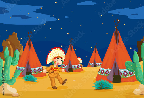 tent house and kid